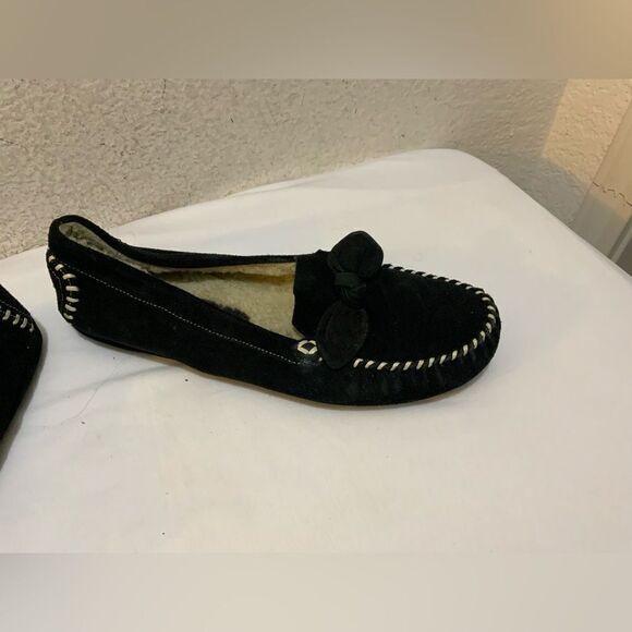 Cole Haan Women 018595 Black Bo Slip On Moccasins Driving Loafers Shoes Sz 9.5 B - Picture 1 of 12